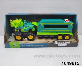Dinosaur inertia car with sound and light in display box