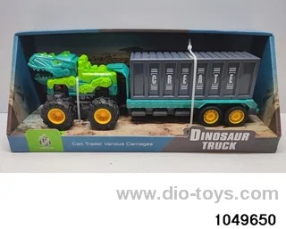 Dinosaur inertia car with sound and light in display box