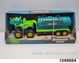 Dinosaur inertia car with sound and light in display box