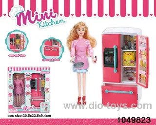 Fridge + Barbie in window box