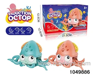 Pulling the line to play the water octopus in color box