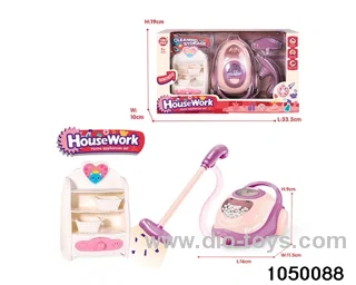 Lighted Vacuum Cleaner Set in window box