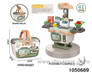 Supermarket rack style hand basket in paper card