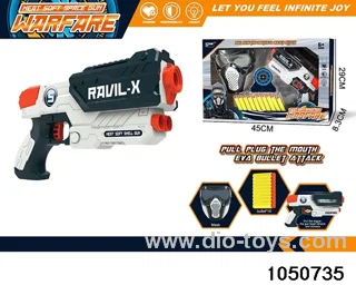Soft bullet gun in window box