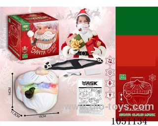 Santa Claus Mask with Light,/Tone Changing