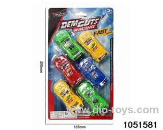 6pcs rally car in Blister card