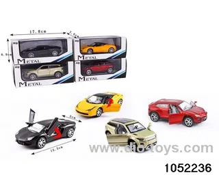 Alloy Pull Back Car with light & music in window box