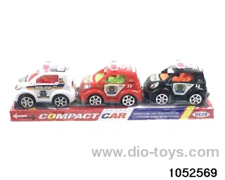 3pcs rally rally police car in PVC cover