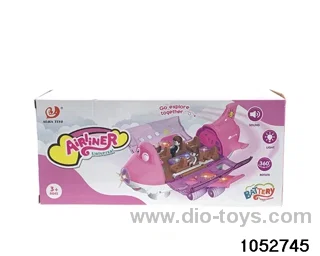Electric light and music rotary airliner in color box