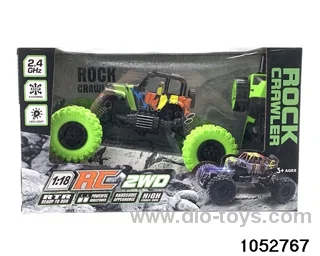 1:18 4 ch 2.4G RC car with lights in window box