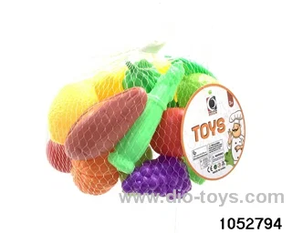Plastic Blow Moulded Fruit & Vegetables (23pcs) in Net bag