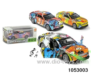 1:32 Alloy Pull Back Car with Lights and Music in color box