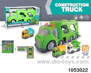 Sliding sound and light car in display box