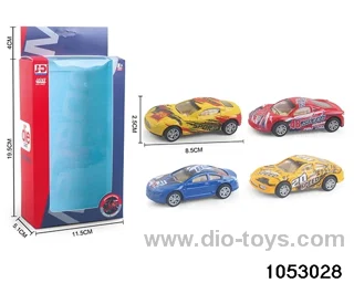 Alloy Pull Back Sports Car in window box
