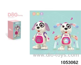 Electric Lighted Musical Jumping Dog in color box