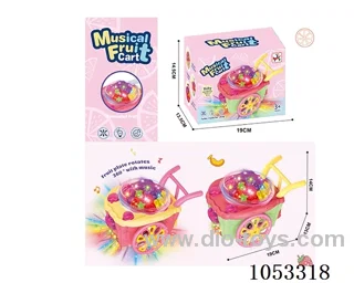 fruit cart with music 2 color mixed loading in color box