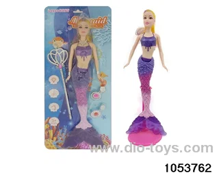 11 inch mermaid with light in Blister with insert