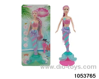 11 inch mermaid with light in Blister with insert