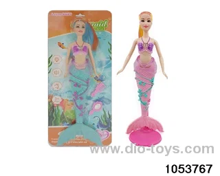 11 inch mermaid with light and music in Blister with insert