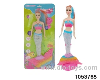 11 inch mermaid with light and music in Blister with insert