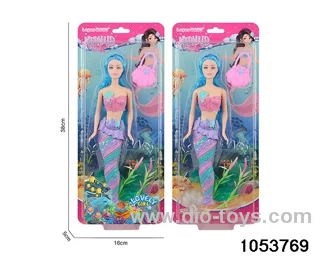 11 inch mermaid with light in clam shell