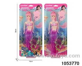 11 inch mermaid with light in clam shell