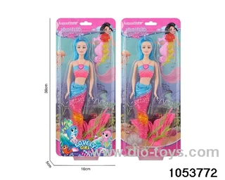 11 inch mermaid with light in clam shell