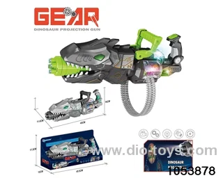 Electric gun with light and sound in window box