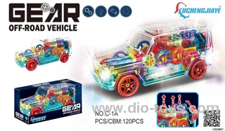 Electric car with lights and music in display box