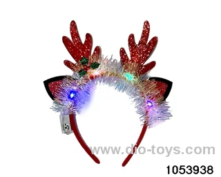 Christmas Hair Clip Headband（with light）in opp bag
