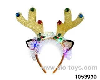 Christmas Hair Clip Headband（with light）in opp bag