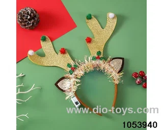 Christmas Hair Clip Headband（with light）in opp bag