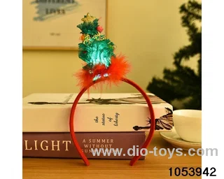 Christmas Hair Clip Headband（with light）in opp bag
