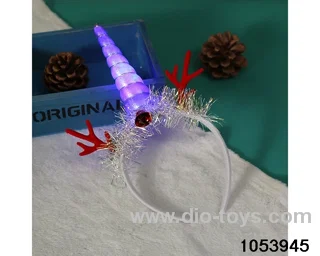 Christmas Hair Clip Headband（with light）in opp bag
