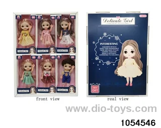 6 inch doll in 6pcs window box