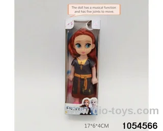 6 inch 5 joints musical function doll in window box