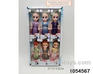 6 inch 5 joints musical function doll in window box