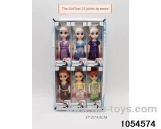 6 inch 13 joints doll in window box