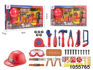 tool toys in window box