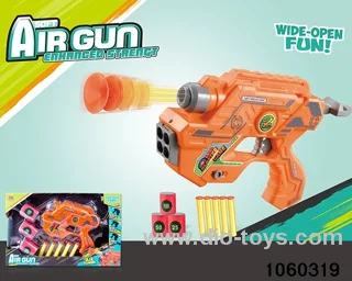 Softball gun set in window box