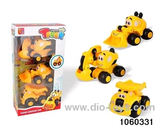 pull back car set in window box