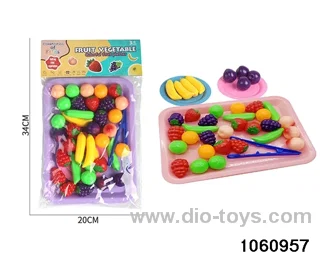 40pcs Fruit and Vegetable Toys in pvc bag