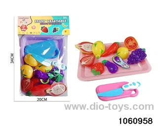 9pcs Fruit and Vegetable Toys in pvc bag