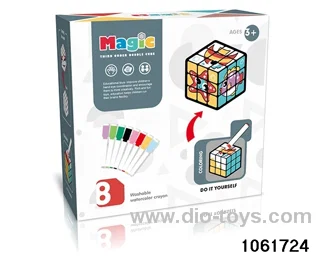 Rubik's cube in color box