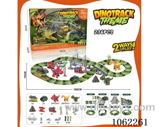 B/O Track Dinosaur with Lights (236 PCS)