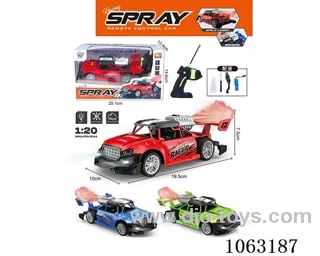 1:20 5ch rc car with spray included battery