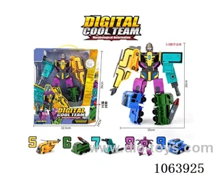Puzzle digital morphing robot