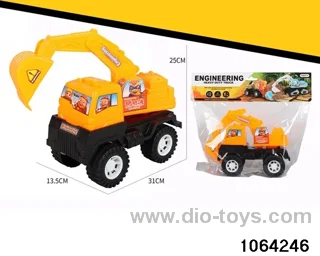 Skidding construction vehicle in opp bag