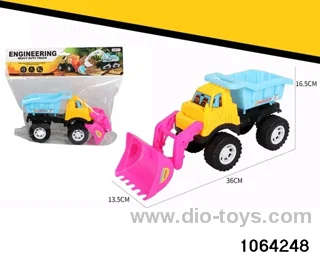 Skidding construction vehicle in opp bag