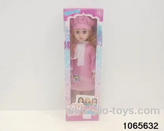 18 inch doll set with music in window box